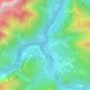 Hieflau topographic map, elevation, terrain