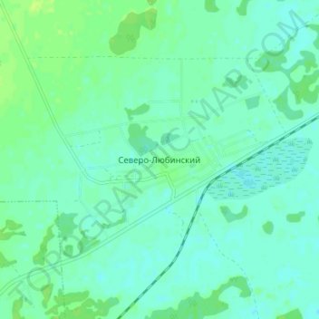 Северо-Любинский topographic map, elevation, terrain