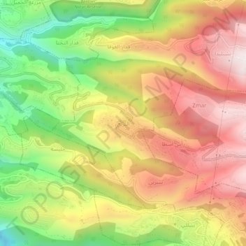 Braij topographic map, elevation, terrain
