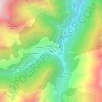 Tuto topographic map, elevation, terrain