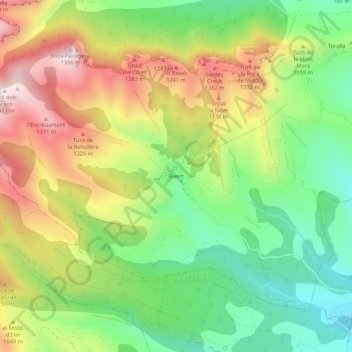 Rivert topographic map, elevation, terrain