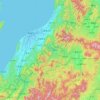 Higashikambara County topographic map, elevation, terrain