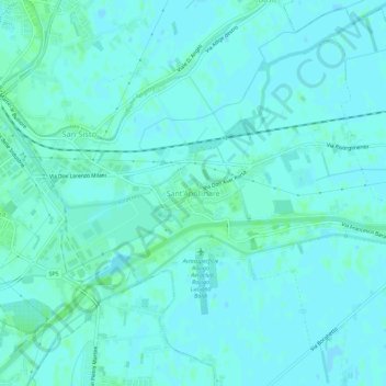 Sant'Apollinare topographic map, elevation, terrain