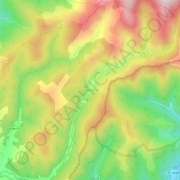 La Rougerie topographic map, elevation, terrain