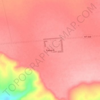 Itaquerê topographic map, elevation, terrain