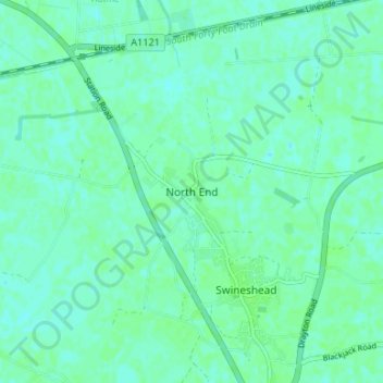 North End topographic map, elevation, terrain