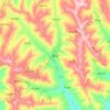西山乡 topographic map, elevation, terrain