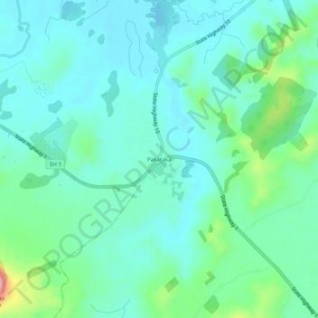 Pakaraka topographic map, elevation, terrain