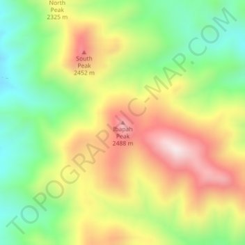 Ibapah Peak topographic map, elevation, terrain