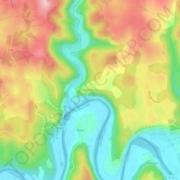 Pech Picou topographic map, elevation, terrain