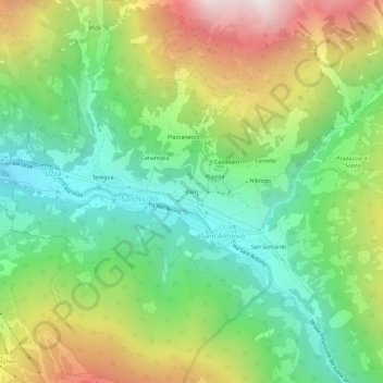 Paris topographic map, elevation, terrain