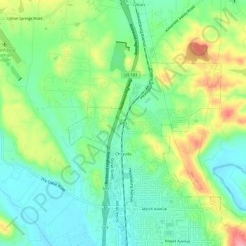 Simi topographic map, elevation, terrain