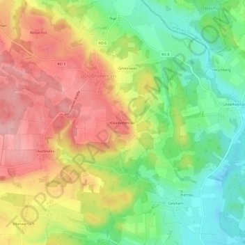 Kleinhöhenrain topographic map, elevation, terrain