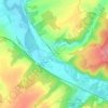 Le Village topographic map, elevation, terrain