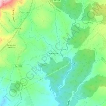 Caparrosinha topographic map, elevation, terrain