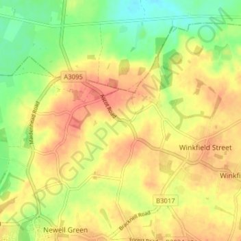 Nuptown topographic map, elevation, terrain