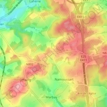 Mon Idée topographic map, elevation, terrain