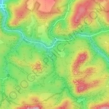 Germane topographic map, elevation, terrain