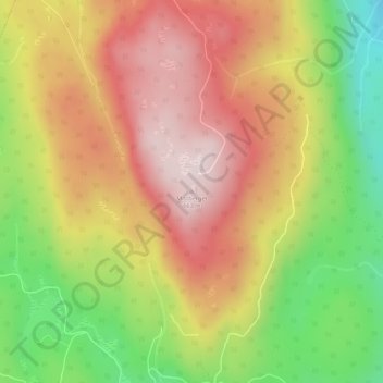 Mistberget topographic map, elevation, terrain