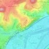 Citadel van Luik topographic map, elevation, terrain