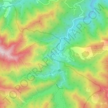 Ridracoli topographic map, elevation, terrain