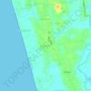 Benaulim topographic map, elevation, terrain