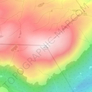 Blåhøa topographic map, elevation, terrain