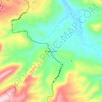 Challa Mayu topographic map, elevation, terrain