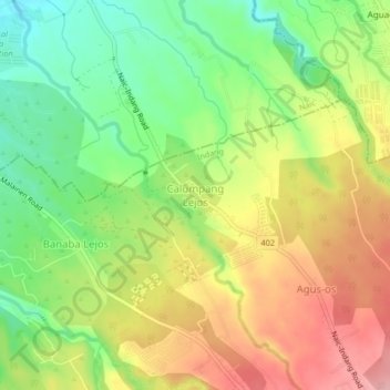 Calumpang Lejos topographic map, elevation, terrain