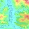 Siedlisko topographic map, elevation, terrain