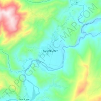 Nagtipunan topographic map, elevation, terrain