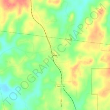 Calgary topographic map, elevation, terrain