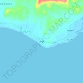 Tengib topographic map, elevation, terrain