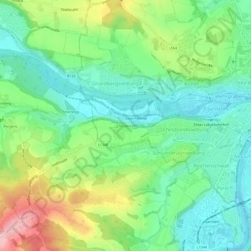 Christkindl topographic map, elevation, terrain
