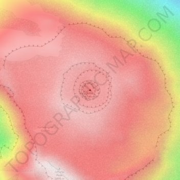 Kibo topographic map, elevation, terrain