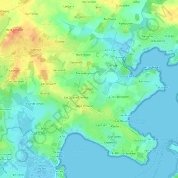 Tréver topographic map, elevation, terrain