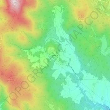 Macchie topographic map, elevation, terrain