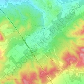 Cazan topographic map, elevation, terrain