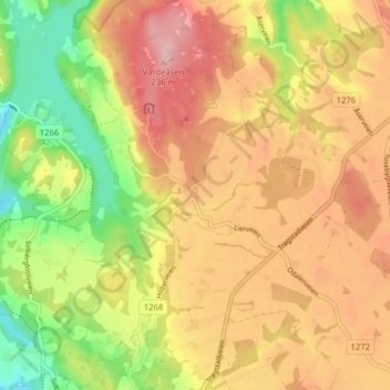 Heller topographic map, elevation, terrain