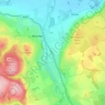 Coldmartin Croft topographic map, elevation, terrain