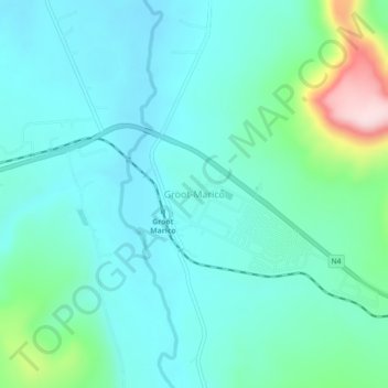 Groot-Marico topographic map, elevation, terrain