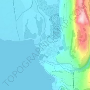Glenorchy topographic map, elevation, terrain