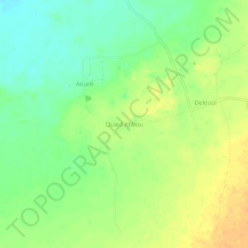 Ouled Abbou topographic map, elevation, terrain