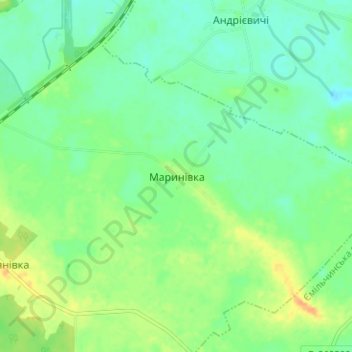 Мариновка topographic map, elevation, terrain