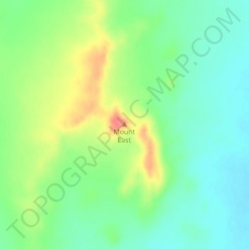 Mount East topographic map, elevation, terrain