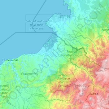 Candelillas topographic map, elevation, terrain
