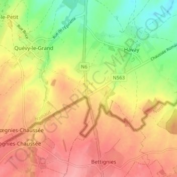 Bois Bourdon topographic map, elevation, terrain