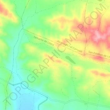 Estany topographic map, elevation, terrain