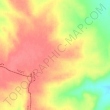 Anatolia topographic map, elevation, terrain