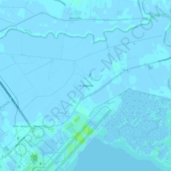 Ca' Noghera topographic map, elevation, terrain